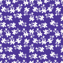 Cute hand drawn floral seamless pattern background