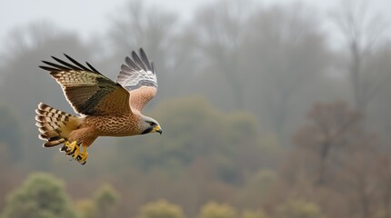 Award-Winning Falcon in Flight Masterpiece