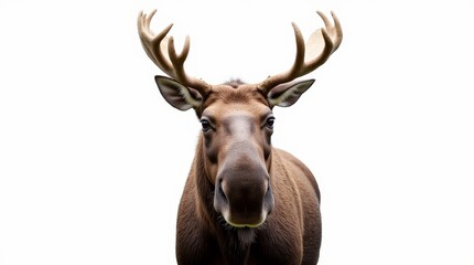 Fototapeta premium Detailed Close-Up Portrait of a Moose