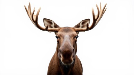 Detailed Close-up Portrait of a Moose