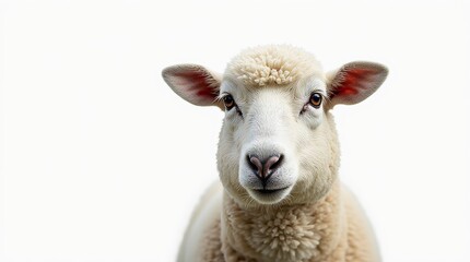 Obraz premium Detailed Close-up Portrait of a Sheep