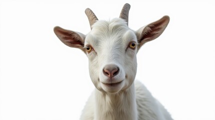 Detailed Close-up Portrait of a Goat
