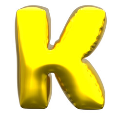 Golden font letter K