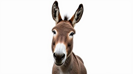 Fototapeta premium Detailed Close-Up Portrait of a Donkey