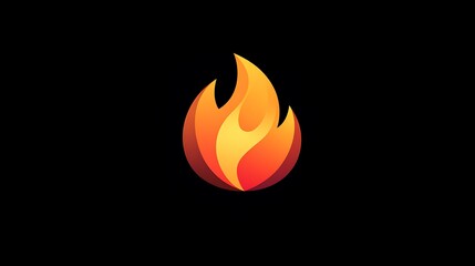 Create a flame icon featuring sharp, angular lines and dynamic gradients