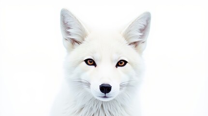 Obraz premium Detailed Close-up Portrait of a White Fox