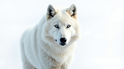 Obraz premium Close-up Portrait of a White Wolf