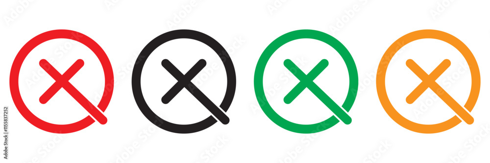 Poster check mark icon button set. check box icon with right and wrong buttons and yes or no checkmark icon