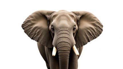 Fototapeta premium Detailed Close-up Portrait of an Elephant