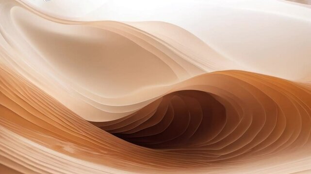 Abstract Agate. A captivating abstract image of a sliced agate, revealing layers of intricate patterns and textures in warm brown and white hues.