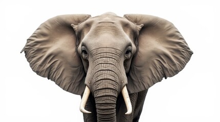 Fototapeta premium Detailed Close-Up Portrait of an Elephant