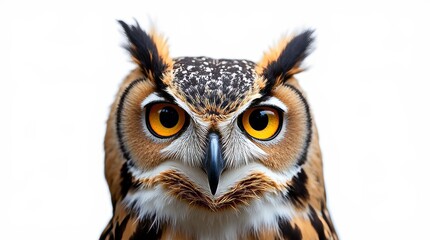 Fototapeta premium Detailed Close-Up Portrait of an Owl