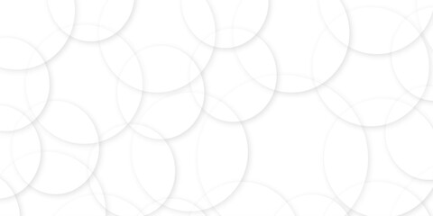 Abstract background with circle white abstract geometric background. Modern and geometric design with paper circle design silver background web design Banner Pattern texture space concept.