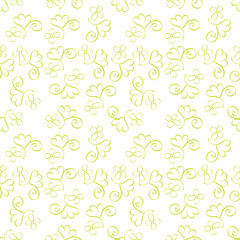 Cute hand drawn floral seamless pattern background