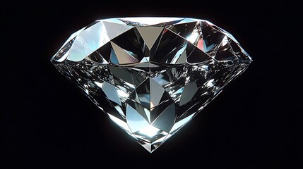 Design a detailed diamond icon with sparkling facets and intricate details