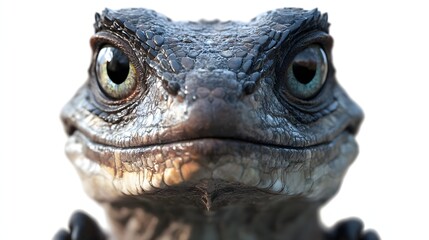 Fototapeta premium Close Up of a Grey Lizard with Large Eyes