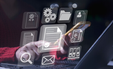 Audit business concept. Compliance with internal organization financial services regulation,...