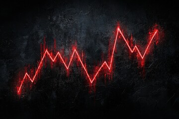 A bold line chart tracking economic recovery post-pandemic, with upward trends highlighted