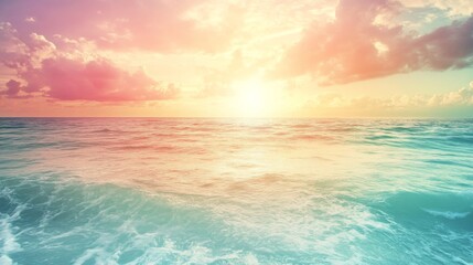 Obraz premium Soft Light Panoramic Seascape at Sunset