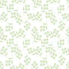 Cute hand drawn floral seamless pattern background