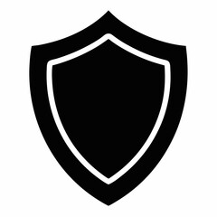 Proxy Shield Black Silhouette Vector