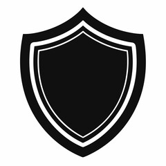Proxy Shield Black Silhouette Vector