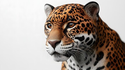 Fototapeta premium Majestic Jaguar Close Up Portrait Showing Rosettes