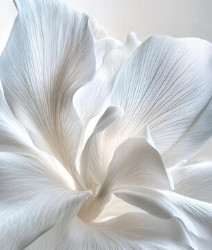 Fototapeta Background with white flower petals, macro detail 