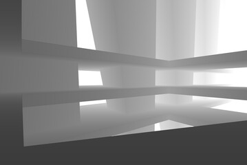 Modern building abstract architectural background 3d rendering