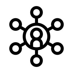 people network icon in line style. Vector illustration