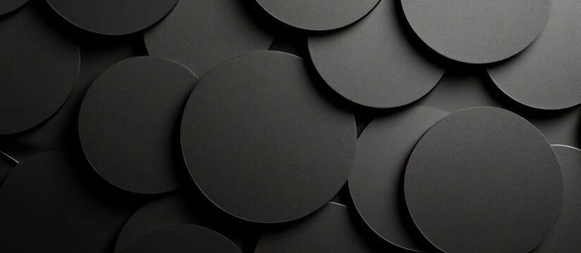 Black Foam Sticker Sheet Featuring Dimensional Shapes Ideal for Custom Text Applications and Creative Projects with Ample Copyspace