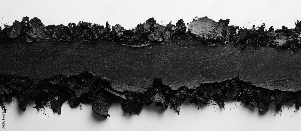 Poster black paint abstract texture with smooth and rough edges for creative background and design use