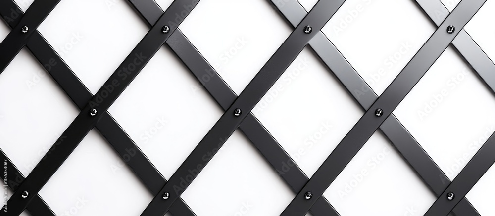 Poster black diamond shaped magnetic banner on white background with empty space for customizable text and 