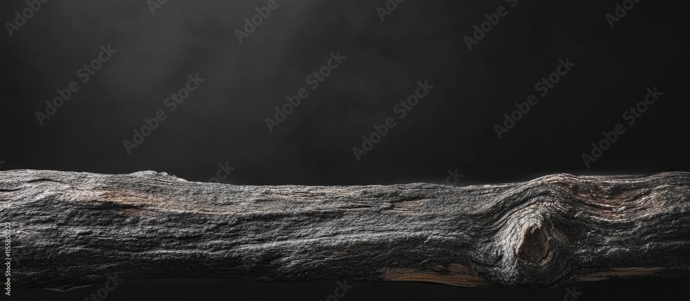 Poster minimalist black trunk background with empty copyspace for text ideal for showcasing products or quo