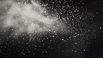 Obraz premium Abstract Dust Particles Background Ideal for Holiday Celebrations and Creative Projects with Dark Textured Space for Text and Graphics