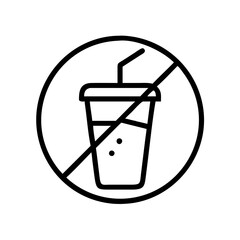 Fototapeta premium forbidden sign with beverage icon design