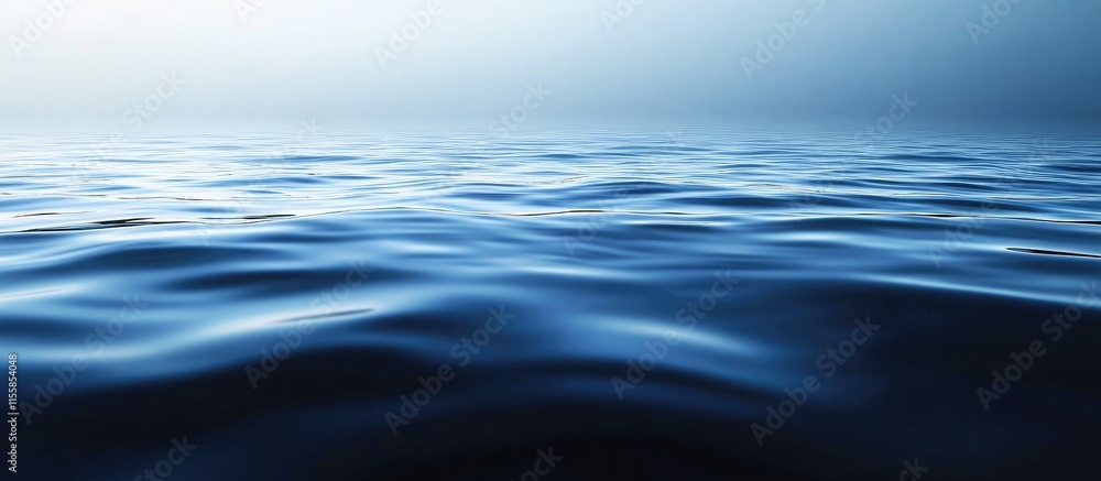 Poster calm ocean surface with gentle waves ideal for business or professional context and empty space for 