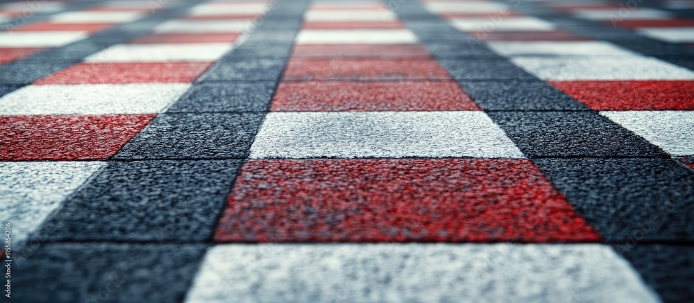 Poster checkerboard racing pavement background with text space for design and advertising uses