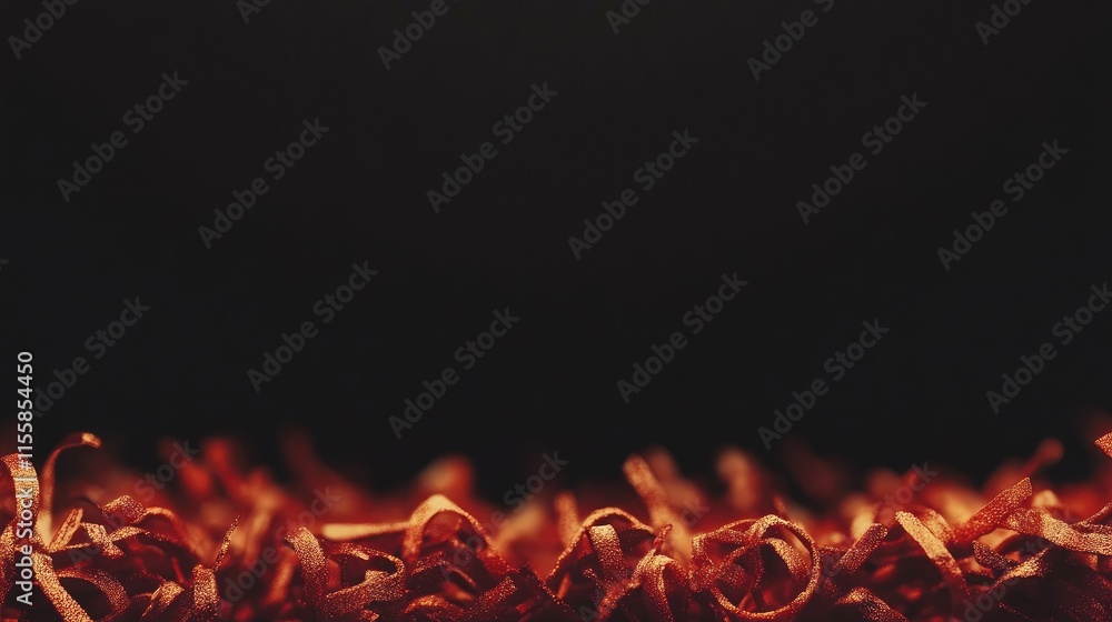 Poster close up of crispy french fries on a dark background with ample space for adding custom text or bran