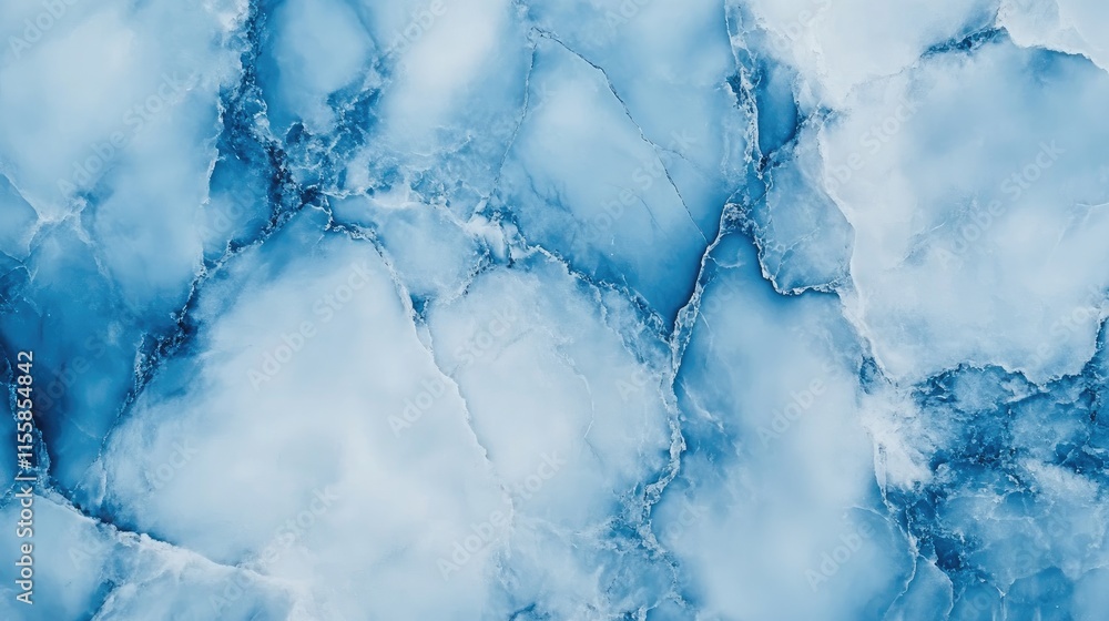 Poster blue marble texture background with abstract veining ideal for design projects featuring ample copy 