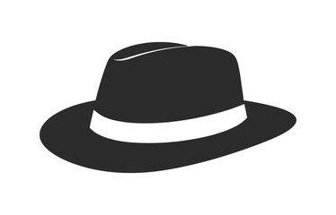 Hat silhouette vector icon illustration.