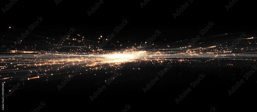 Poster dynamic abstract digital backdrop featuring illuminated lines and nodes with ample space for text in