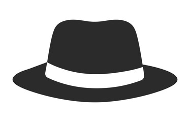 Hat silhouette vector icon illustration.