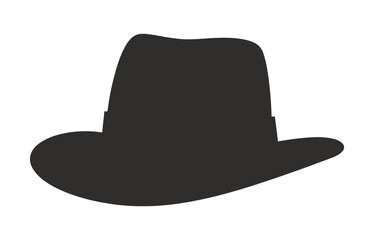 Hat silhouette vector icon illustration.