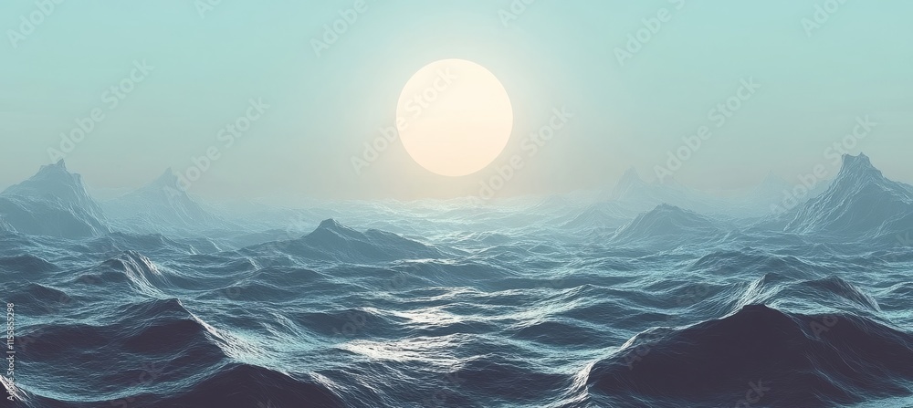 Poster a wave of modernity and futurism, driven by digital technology and vast amounts of data
