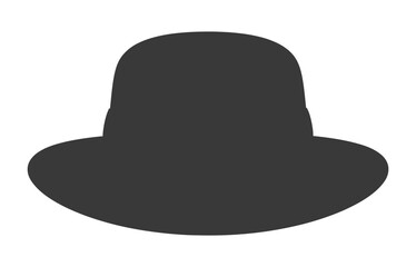 Hat silhouette vector icon illustration.