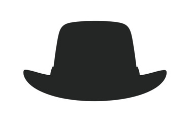 Hat silhouette vector icon illustration.