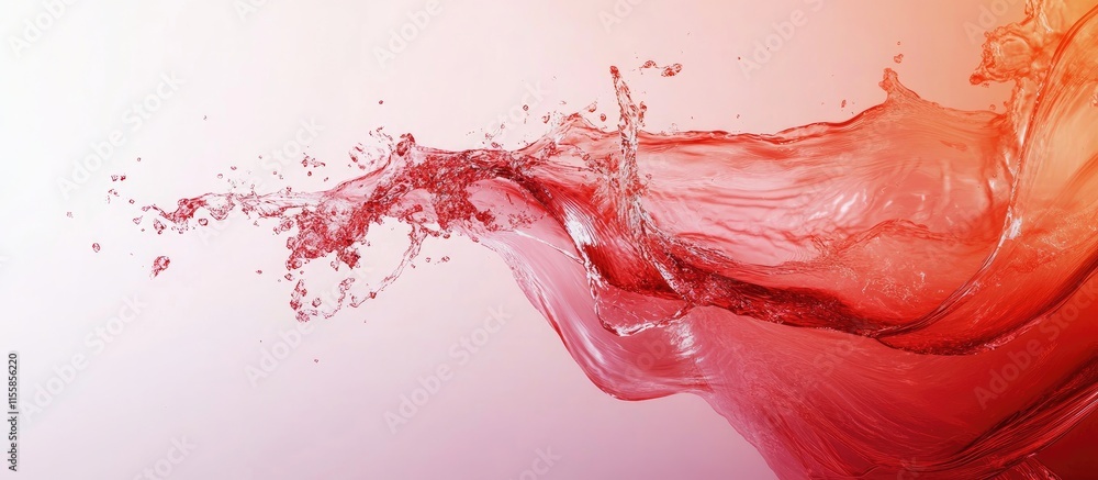 Poster elegant abstract splash of red wine with motion blur and empty space for creative text and design el