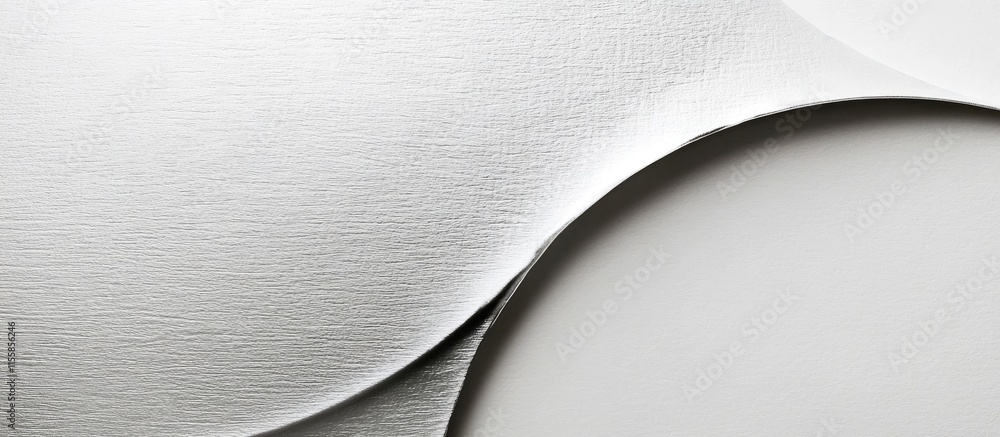 Poster elegant silver gradient texture with glossy foil design and circular space for text showcasing close