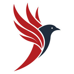 flying bird logo illustration